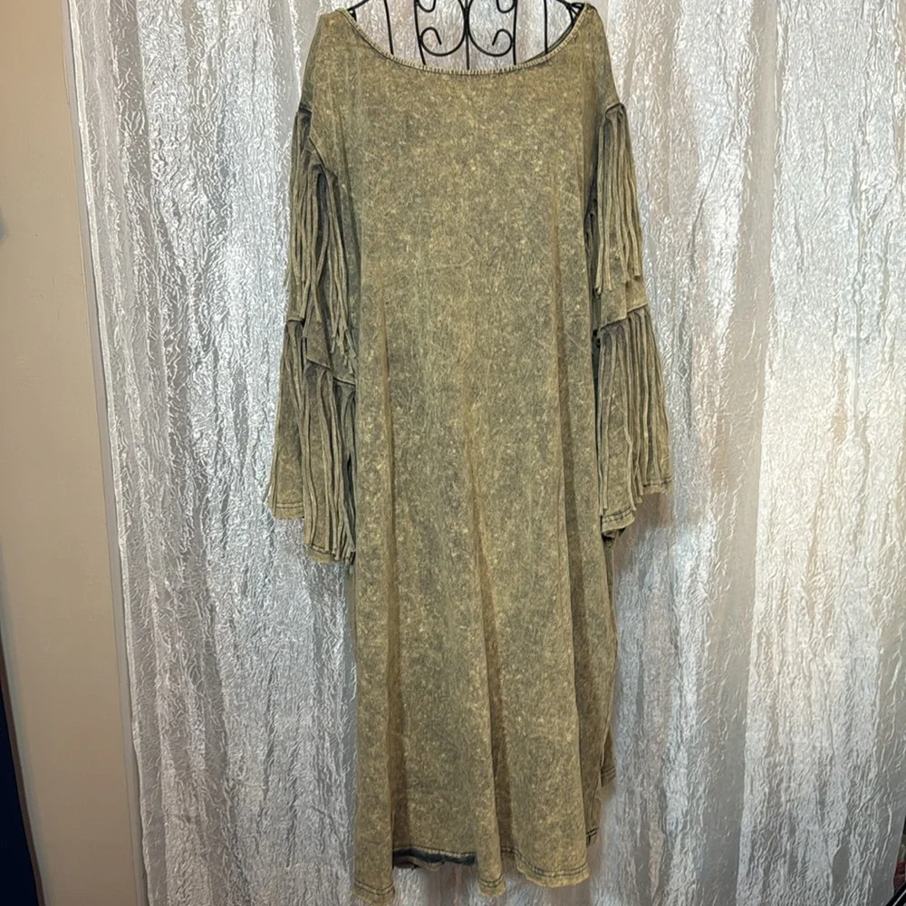 ODDI fringed boho shift dress - Picture 3 of 8